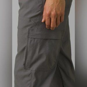 Prana stretch Zion cargo  charcoal grey pants 36